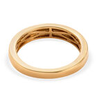 Diamant Band Ring 925 Silber 585 Vergoldet image number 5