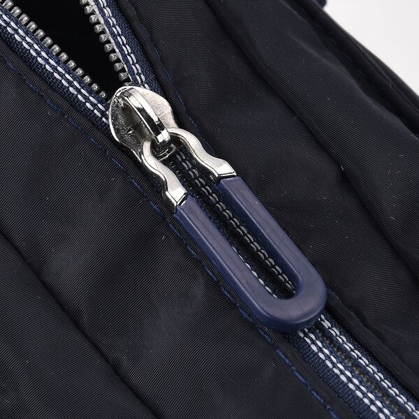 Crossbody Tasche mit mehreren Rei&szlig;verschlussf&auml;chern, abnehmbarem Schulterriemen und Tragegriffen, 26x11x20cm, Dunkelblau image number 7