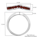 Roter Granat Ring, 925 Silber (Größe 17.00) ca. 0.75 ct image number 6