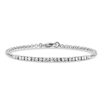 EVER TRUE Wei&szlig;er Diamant Armband ca. 19 cm Nickelfreies Messing