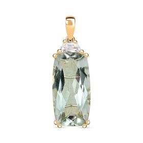 AA Prasiolith und Topas Anhänger - 11,26 ct.