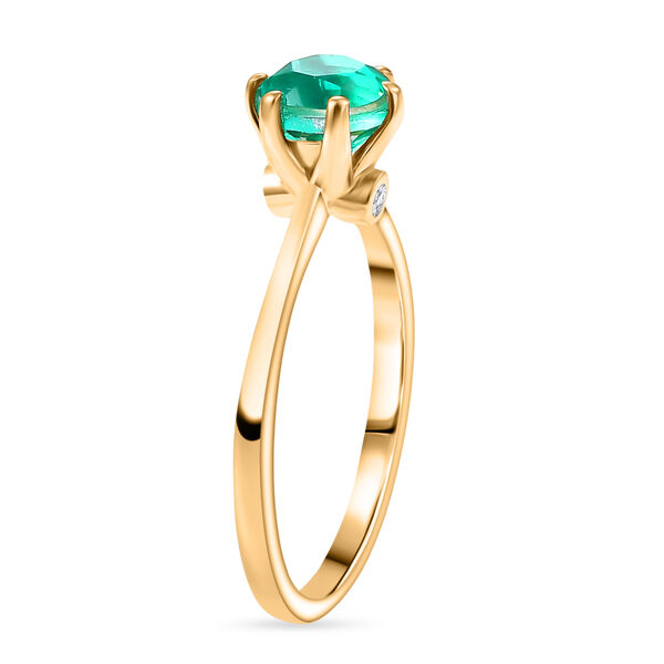 D'Joy Pfau Quarz Triplette Schmuckset 925 Silber 750 Gelb Vergoldet (Größe 17) ca. 2,97 ct. image number 4