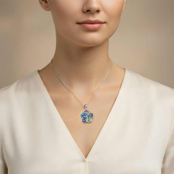 D'Joy Royal Bali Abalone Muschel Anh&auml;nger 925 Silber image number 2