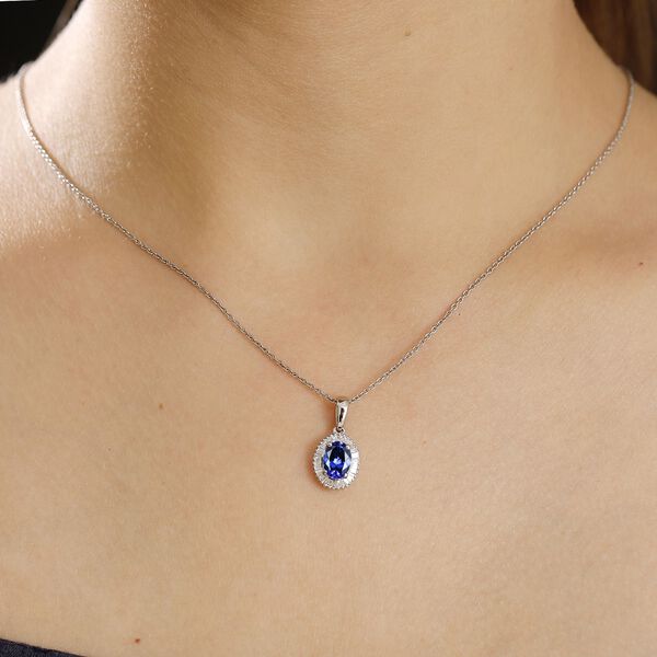 RHAPSODY AAAA Tansanit und VS Diamant Anhänger in 950 Platin - 1,46 ct. image number 3