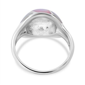 Mehrfarbiger Perlmutt-Ring in 925 Silber - 2,50 ct.