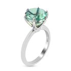 Pfau Triplett Quarz Solitär Ring 925 Silber Platin-Überzug image number 4