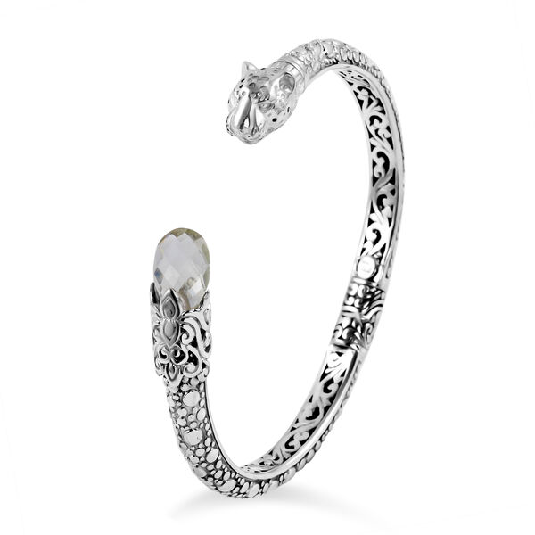 Royal Bali Kollektion- Grüner Prasiolith-Armreif, 19 cm - 3,60 ct. image number 3