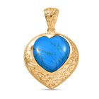 Blaues Türkis Anhänger Messing Nickelfreies Messing ca. 17.54 ct