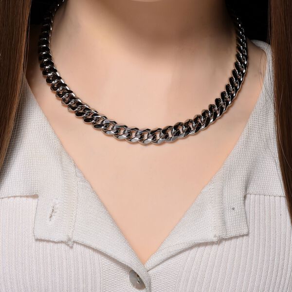 Reiner Panzer 316L Edelstahl Halskette ca. 45 cm ca. 56,00g image number 2