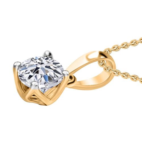 LUXURIANT DIAMOND - Lab Grown Diamant VS-EF SGL zertifiziert Schmuckset 925 Silber Gelbgold Vermeil ca. 0,50 ct. image number 3