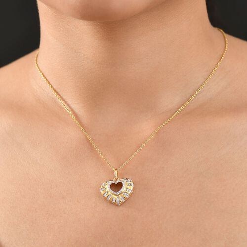 LUXURIANT DIAMOND- SI Labor Diamant Anhänger mit 45cm Kette, 925 Silber 750 Gelbgold Vermeil - 0,33 ct. image number 3