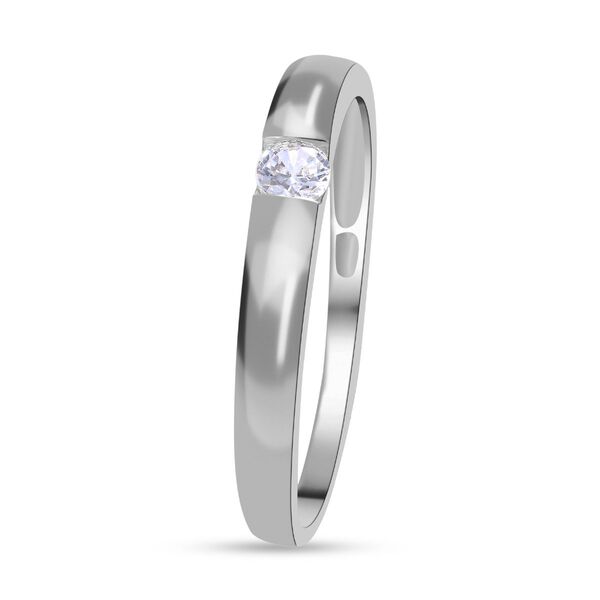 LUSTRO STELLA - Weißer Zirkonia-Ring, 925 Silber rhodiniert - 0,25 ct. image number 2