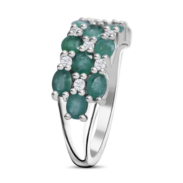 AA Kagem sambischer Smaragd und Zirkon-Ring -  2,21 ct. image number 3