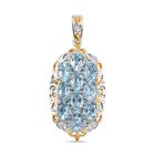 Himmelblauer Topas Anhänger Messing ca. 5.63 ct