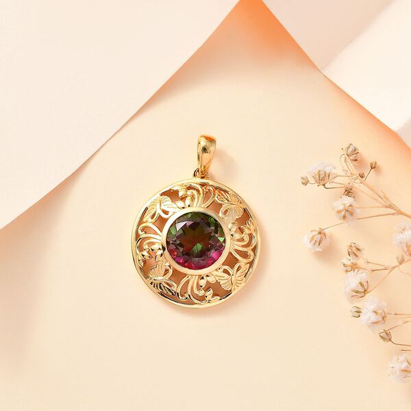 Wassermelonen Quarz Triplett Anhänger - 4,18 ct. image number 2