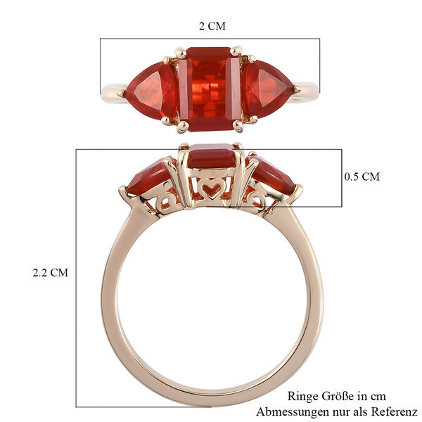 Mexikanischer Kirschfeuer-Opal-Ring, 585 Gelbgold  ca. 1,25 ct image number 7