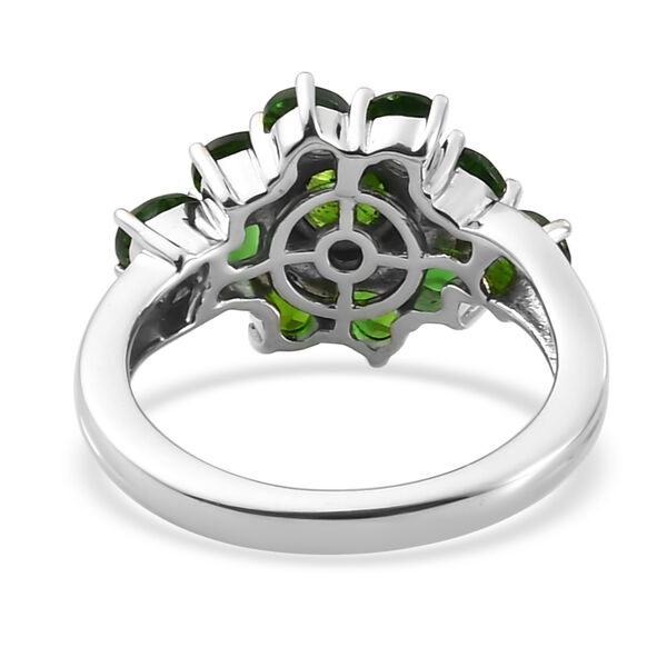 Nat&uuml;rlicher Chromdiopsid Ring 925 Silber platiniert  ca. 2,16 ct image number 6
