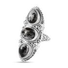 Weißer Büffel Ringe 925 Silber (Größe 16.00) ca. 6.59 ct