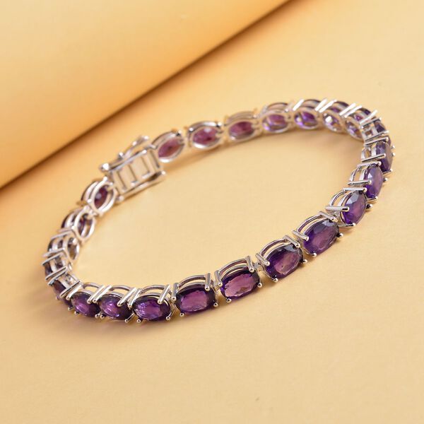 Afrikanisches Amethyst Armband, ca. 19 cm, 925 Silber rhodiniert ca. 16.97 ct image number 2