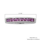 Rosa Saphir Half Eternity Band Ring 925 Silber Platin-Überzug image number 4