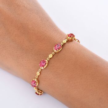 D'Joy Labor Padparadscha Saphir 19cm Armband - 8,38 ct.
