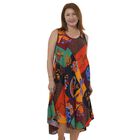 TAMSY - bedrucktes Kleid, Viskose, 60x105 cm, mehrfarbig ethnisches Muster image number 0