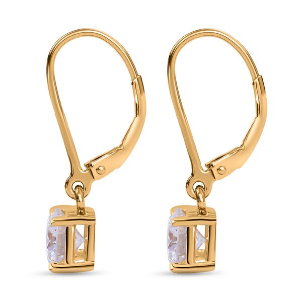 EF Moissanit Ohrhänger in Silber mit Gelbgold Vermeil - 1,56 ct. image number 5