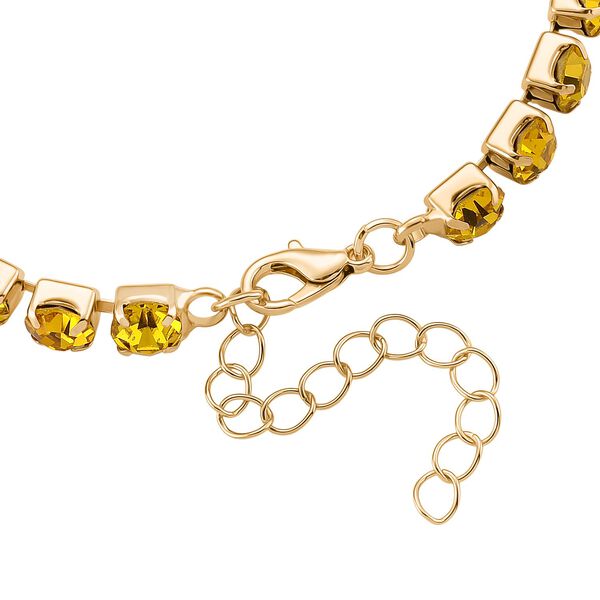 Gelbe Muschelkernperle (8-12 mm), Gelber Kristall Schmuckset 316L Edelstahl, Nickelfreies Messing image number 7