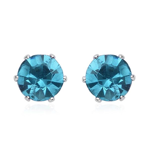 Blauer Muschelkernperle (4-10 mm), Blau Kristall Schmuckset 316L Edelstahl, Nickelfreies Messing image number 4