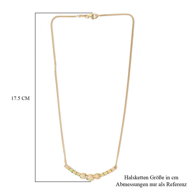 Nat&uuml;rliche, &auml;thiopische Opal-Halskette in Silber image number 6