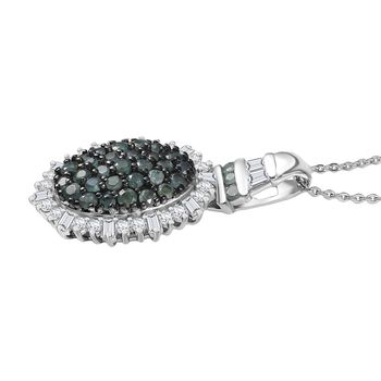 D&rsquo;Joy Alexandrit und Moissanit Anh&auml;nger mit 50cm Kette - 1,80 ct.