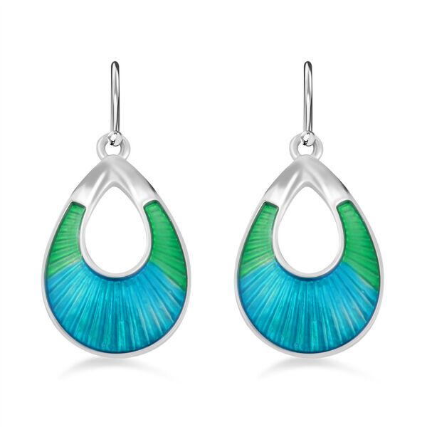 2er Set - emaillierte Halskette ca. 50 cm und Ohringe image number 5