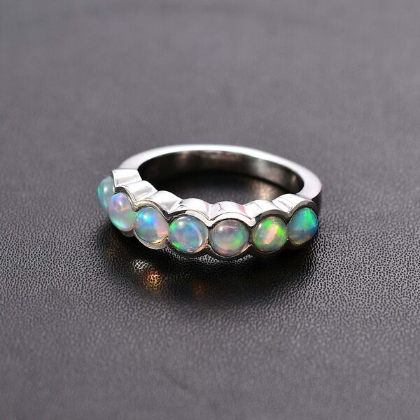 AA Natürlicher, äthiopischer Welo Opal Ring 925 Silber rhodiniert (Größe 17.00) ca. 1,23 ct image number 2