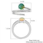 Natürlicher, äthiopischer Opal und Zirkon-Ring in Silber image number 6