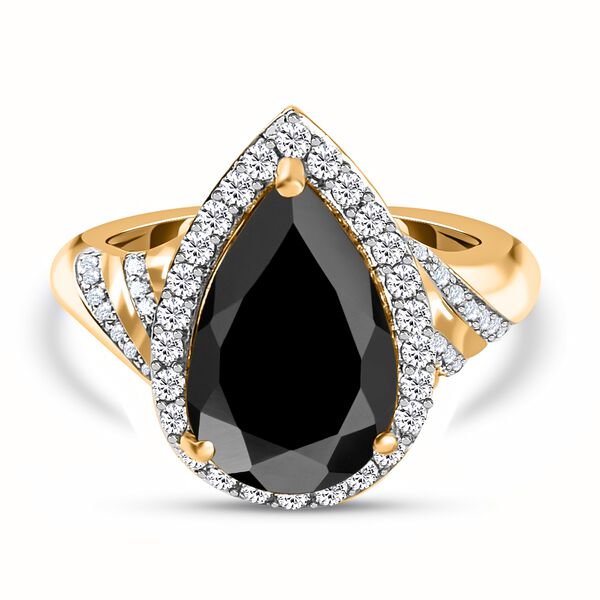 Elite Shungit und Zirkon Ring - 3,49 ct.