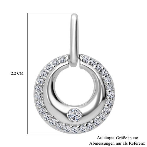 LUXURIANT DIAMOND- SI-GH Labor Diamant Anhänger, 925 Silber platiniert - 0,26 ct. image number 4