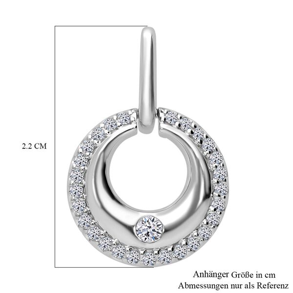 LUXURIANT SI-GH Labor Diamant Anh&auml;nger, 925 Silber platiniert - 0,26 ct. image number 4
