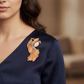 Harz, Schwarze Kristall Brosche emailliert