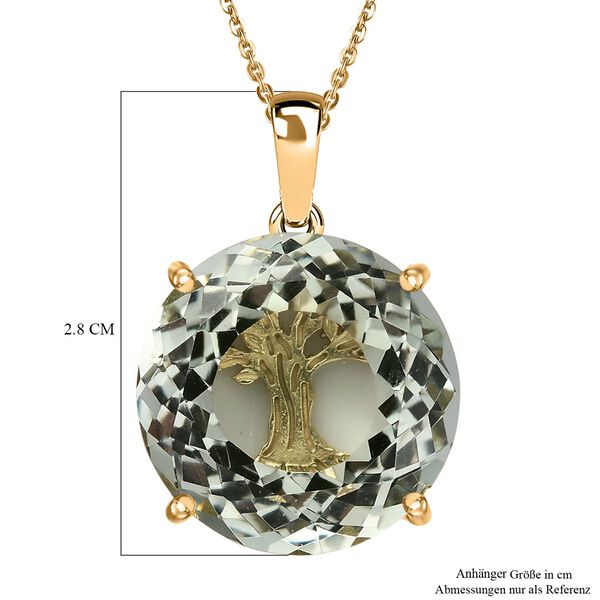 Prasiolith Anhänger mit 50cm Kette - 15,50 ct. image number 5