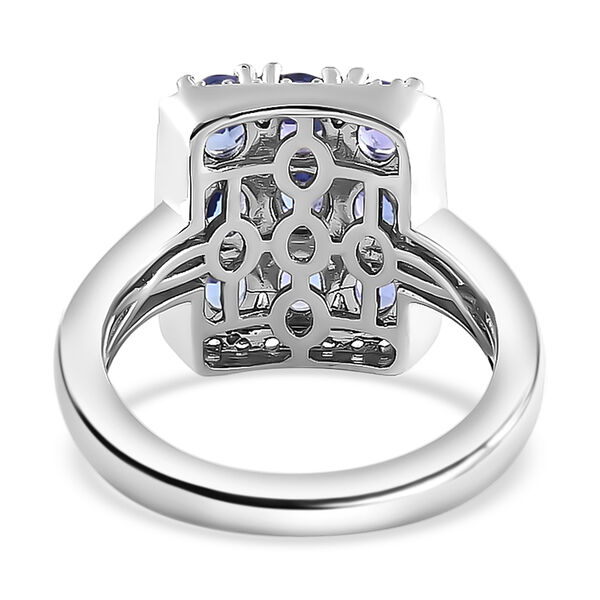 AAA Tansanit und Zirkon Cluster Ring - 2,33 ct. image number 6