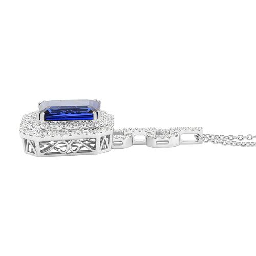 Chairman's Vault Collection - zertifiziert und geprüft RHAPSODY AAAA Tansanit und VS-EF Diamant 45cm Halskette in 950 Platin - 26,06 ct. image number 1