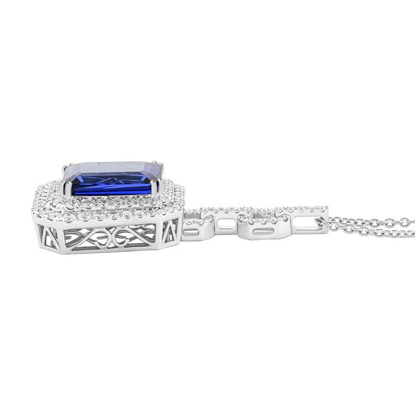 Chairman's Vault Collection - zertifiziert und geprüft RHAPSODY AAAA Tansanit und VS-EF Diamant 45cm Halskette in 950 Platin - 26,06 ct. image number 1