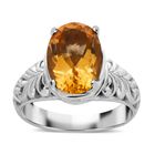 Royal Bali - Citrin Ring, 925 Silber (Größe 17.00) ca. 5.38 ct