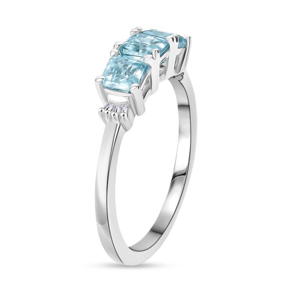 D'Joy blauer Zirkon und Diamant Ring - 1,63 ct. image number 5