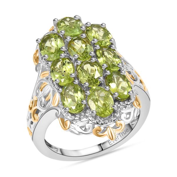 Natürlicher Peridot Ring Messing (Größe 16.00) ca. 4.89 ct image number 4