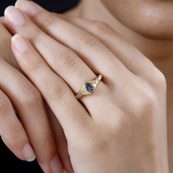 Tansanit und Zirkon Ring - 0,47 ct. image number 3