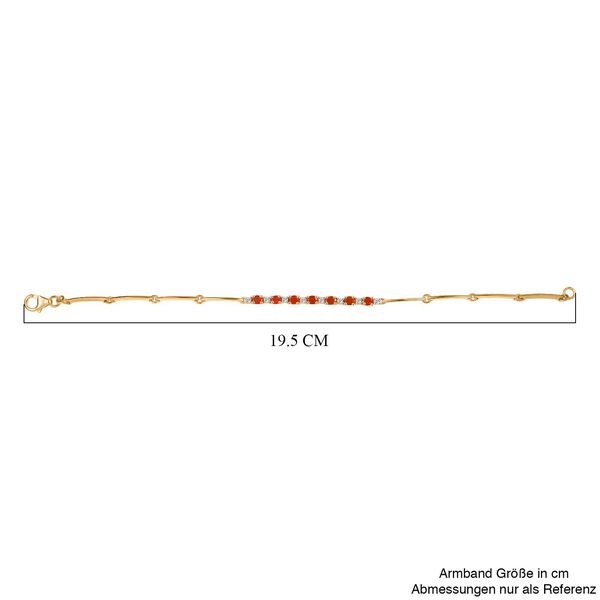 D'Joy AAA Blaze Feueropal und Zirkon 19cm Armband - 1,12 ct. image number 5