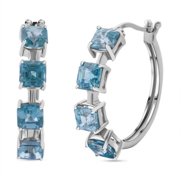 AAA blaue Zirkon-Ohrringe - 6,24 ct.