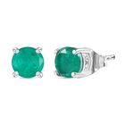 D'Joy Smaragd-Quarz Triplette Ohrringe 925 Silber platiniert ca. 2.07 ct