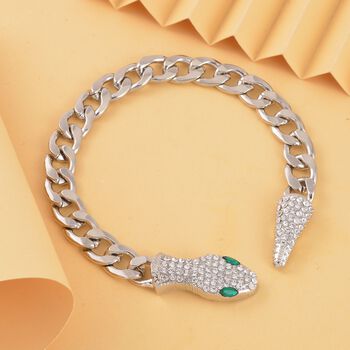 Glas, Wei&szlig;er Kristall Armband ca. 26.75 cm